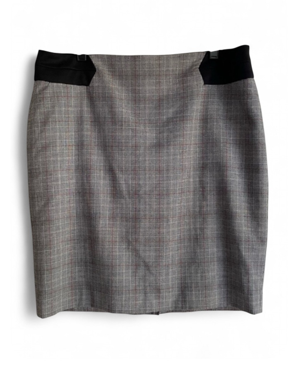 The Limited Gray Plaid Pencil Mini Skirt Size 14
